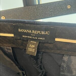Banana Republic Petite High-Rise Ankle Pants - Black